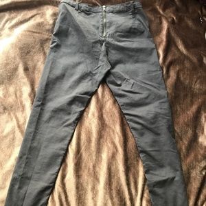 H&M cropped gray skinny jeans